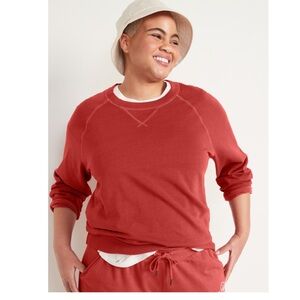 Old Navy Crewneck and Jogger Set XS Fire Clay